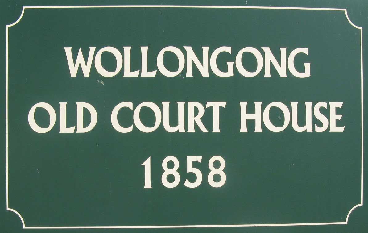 Old Wollongong court sign. Photo: Peter de Waal