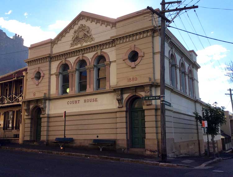Glebe courthouse constructed 1889. Photo: Peter de Waal