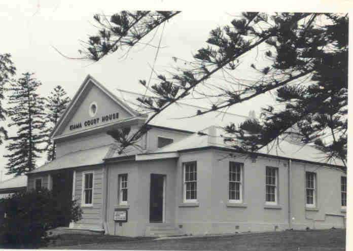 Kiama courthouse, build 1861. Photo courtesy: Kiama and District Historical Society