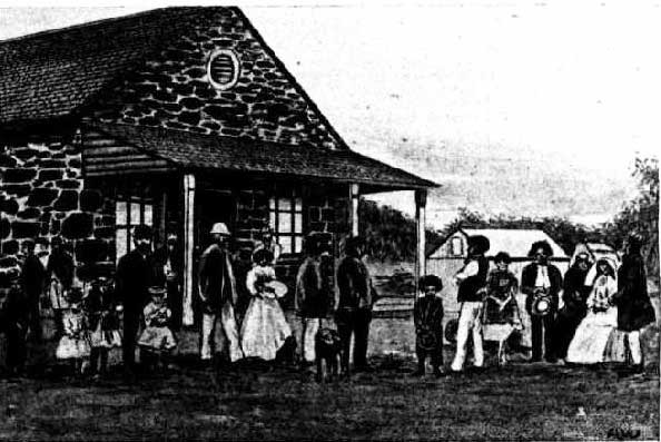 Glen Innes, old courthouse, built 1859. Image: <em>Australian Town and Country Journal</em>, Sat 21 Jan 1899, p. 22. Reproduction: Peter de Waal