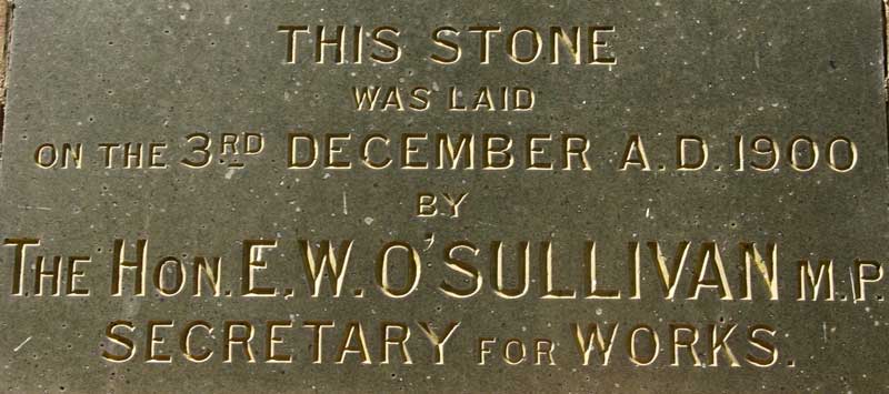 Wagga Wagga courthouse foundation stone, 3 Dec 1900. Photo: Peter de Waal