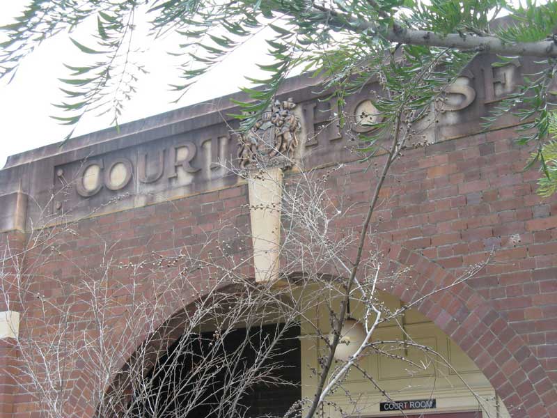 Ryde courthouse facade closeup. Photo: Peter Bonsall-Boone