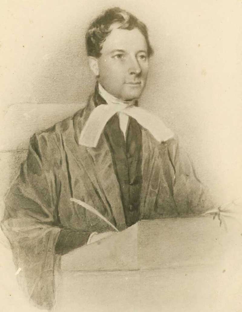 Justice Sir James Dowling, painting 1834, photo of painting c. 1870. Source: National Library of Australia. Reproduction: Peter de Waal