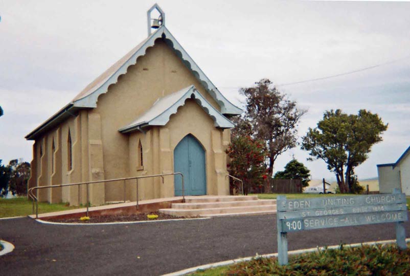 St George Uniting Church, (formerly St George’s Pres- byterian church), Eden NSW. Photo: Peter de Waal St George Uniting Church, (formerly St George’s Pres- byterian church), Eden NSW. Photo: Peter de Waal