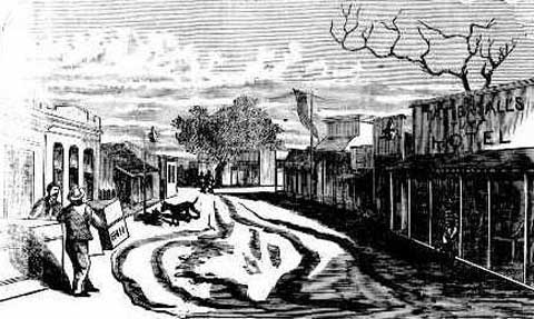 Grenfell looking north. Image: Australian Town and Country Journal, (Sydney, NSW), Sat 14 May 1870, p. 13. Reproduction: Peter de Waal