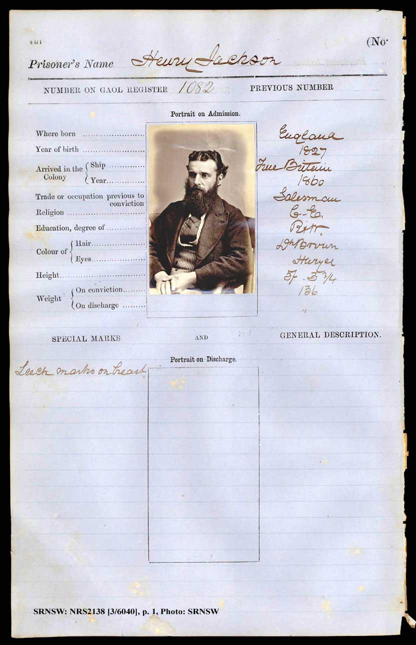 SRNSW: NRS2138, [3/6040], Darlinghurst Gaol photographic description book, 15 Dec 1874-22 Mar 1876, No. 1253, p. 96, R5098. p.1.