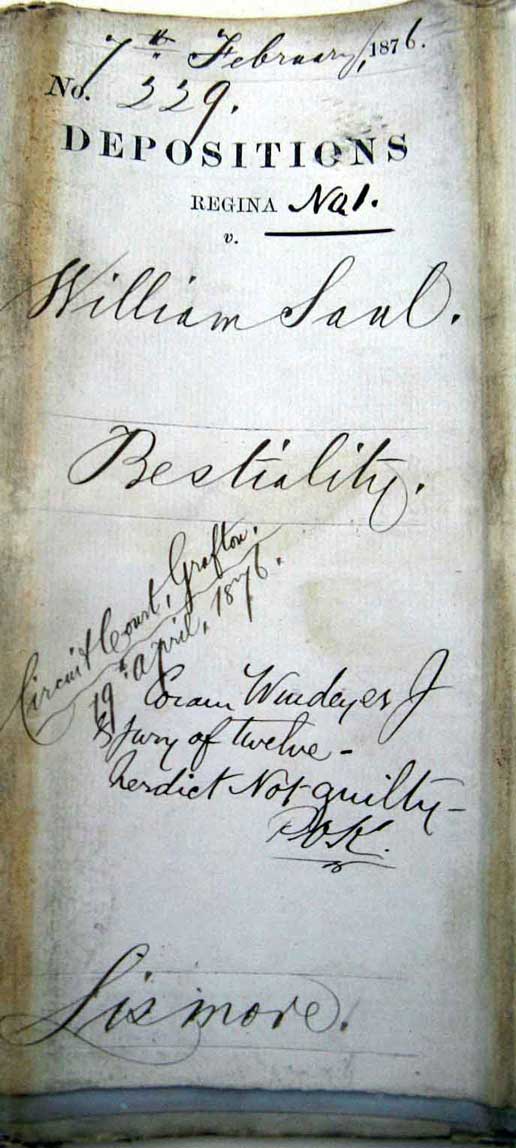 Depositions cover. SRNSW: NRS880, [9/6599]. Photo: Peter de Waal
