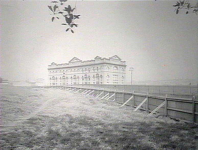 Fence enclosing Government House Grounds, Tarpeian Way, n.d. Image: NSW State Library collection. Reproduction: Peter de Waal