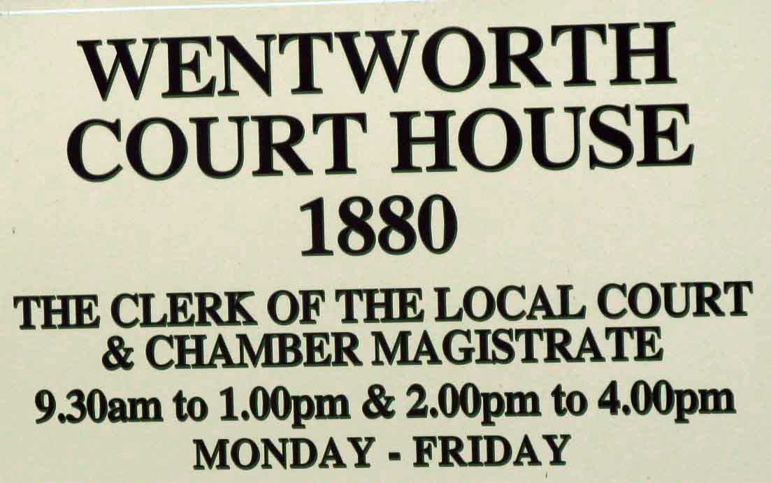 Wentworth courthouse noticeboard. Photo: Peter Bonsall-Boone