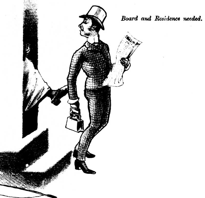‘Board and Residence needed.’ Image: NLA collection. Illustrated Sydney News, Wed 15 Jun 1887, p. 32. Reproduction: Peter de Waal