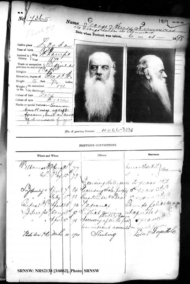 SRNSW: NRS2138, [3/6062] , Darlinghurst Gaol photographic description book, 1897-1898, No. 7365, p. 189, R5107.