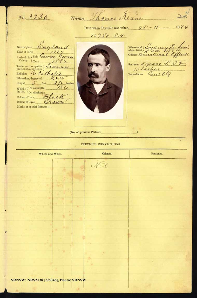 SRNSW: NRS2138, [3/6046], Darlinghurst Photograph description books, 1884, No. 3230, p. 205, R5101.