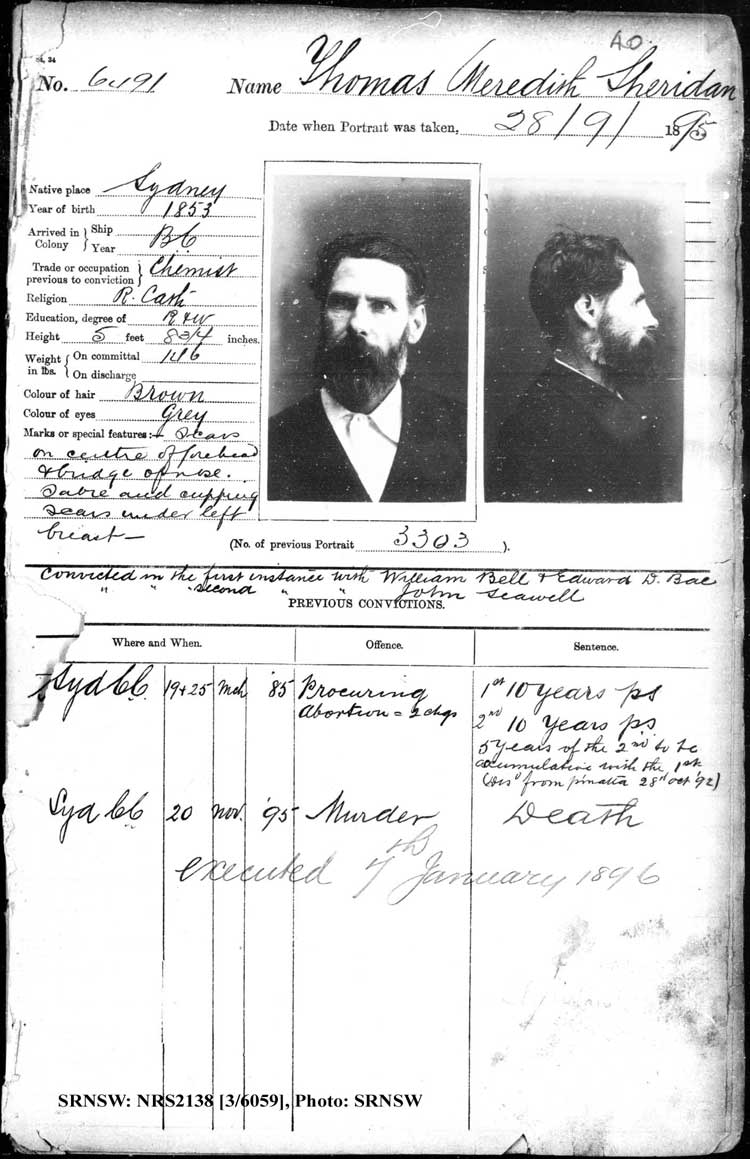 SRNSW: NRS2138, [3/6059], Darlinghurst Gaol photographic description book, 1895-1896, No. 6491, p. 40, R5106.