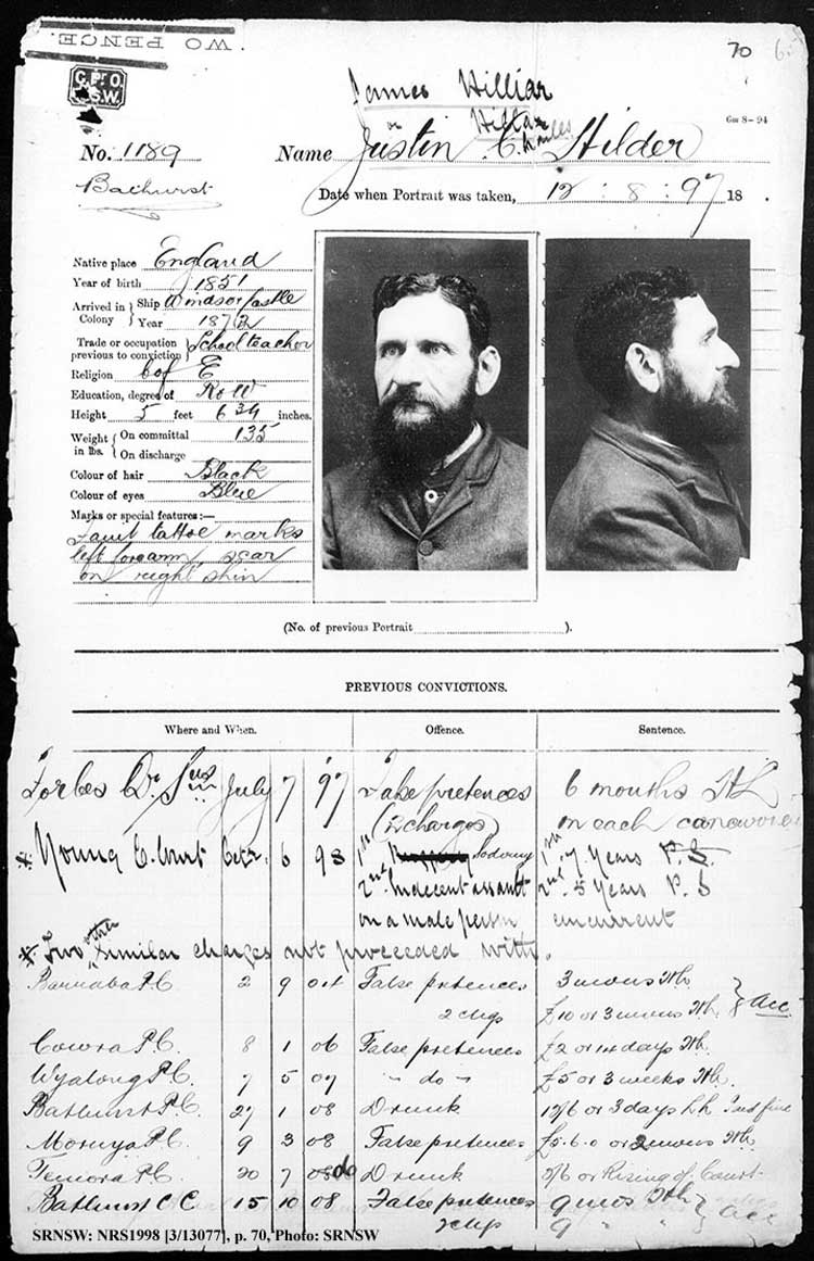 SRNSW: NRS1998, [3/13077], Bathurst Photograph description books, 1 Jan 1893-31 Dec 1898, No. 1189, pp. 70, R5091.
