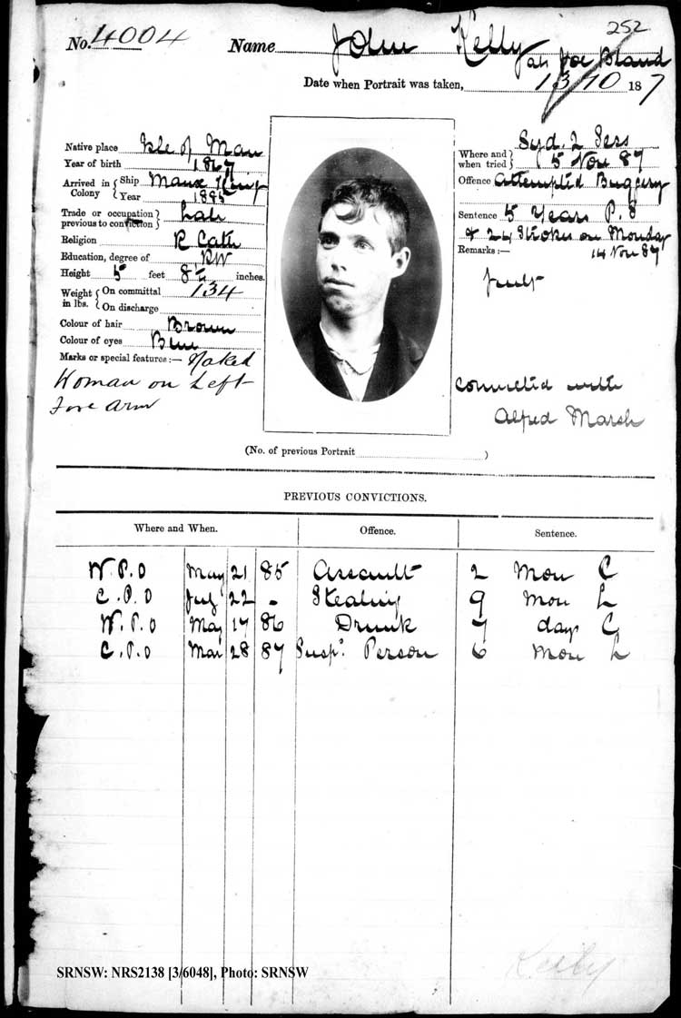 SRNSW: NRS2138, [3/6048], Darlinghurst Gaol photographic description book, 1886-1887, No. 4004, p. 252, R5102.