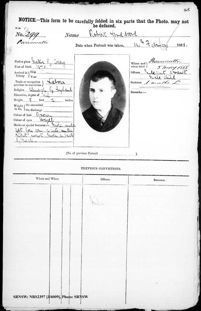 SRNSW: NRS2397, [3/6009], Parramatta photographic description book, 1880-1891, No. 399, p. 165, R5136.