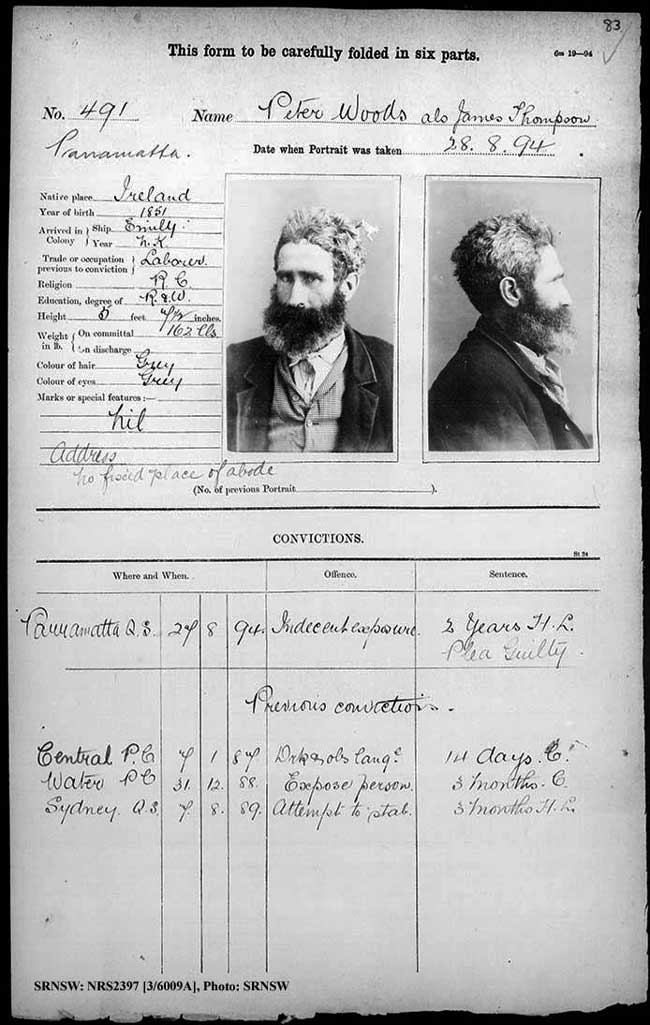 SRNSW: NRS2397, [3/6009a], Parramatta photographic description book, 1891-1897, No. 491, p. 83, R5136.