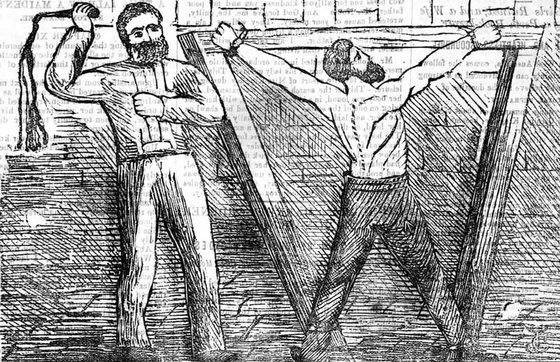 “The first flogging of Trevarrow, the child ravisher”, 3 Jun 1876. Image: Vic State Library collection, PN/03/06/76/00. Reproduction: Peter de Waal