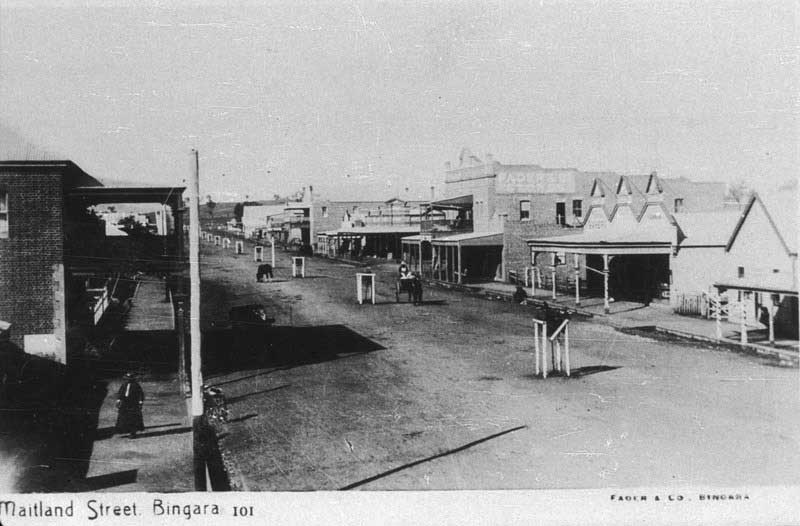 Maitland Sreet, Bingara, Jul 1894. Image: NSW State Library collection. Reproduction: Peter de Waal