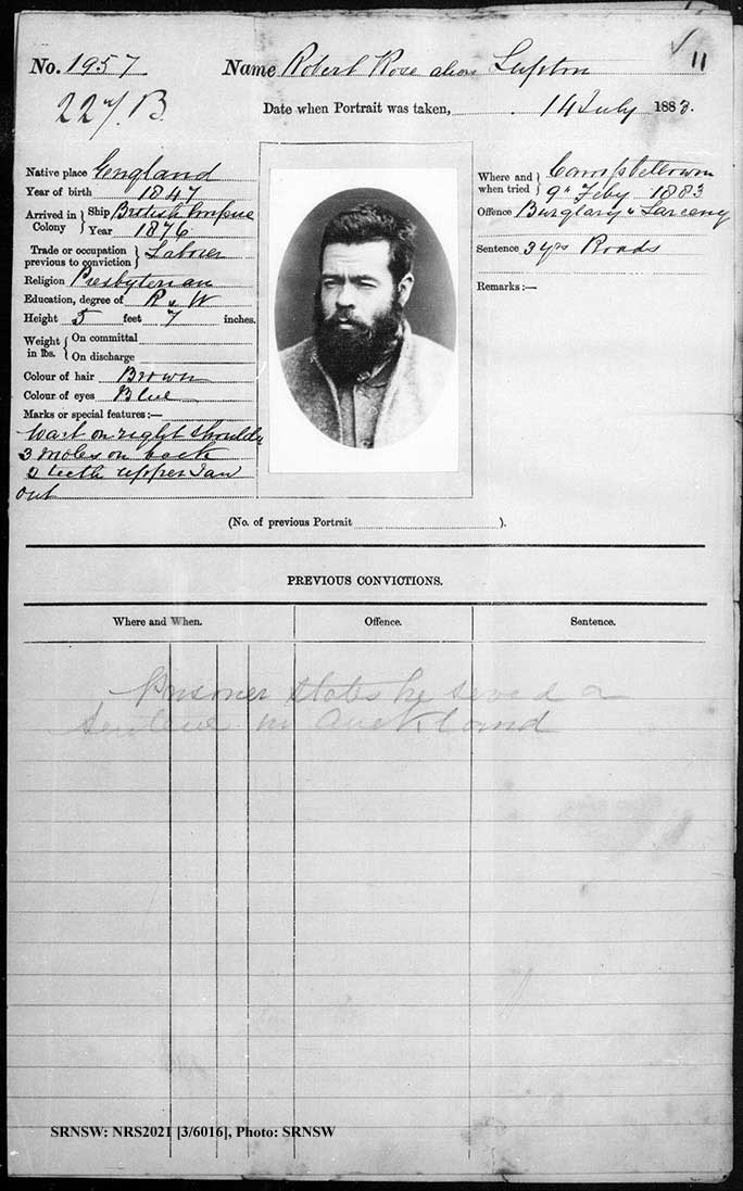SRNSW: NRS2021, [3/6016], Berrima Gaol photographic description book, 1883-1888, No. 227, p. 11, R5093.