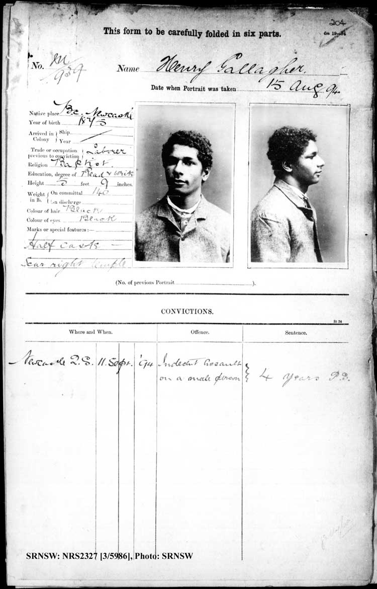 SRNSW: NRS2327, [3/5986], Maitland Gaol photographic description book, 1875-1930, No. 939, p. 204, R5130.