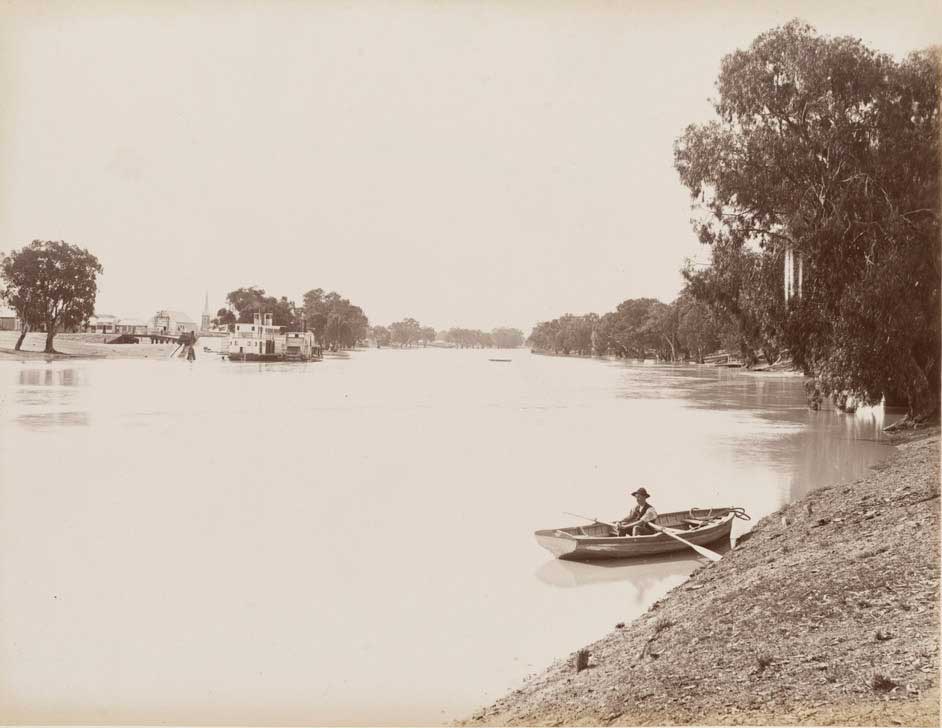 View of Wentworth, Darling River, 1886. Image: NSW State Library. Reproduction: Peter de Waal