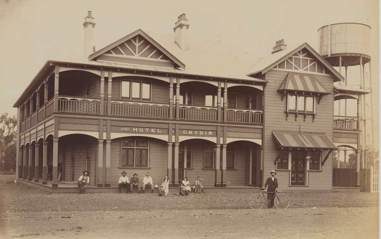 Hotel Gwydir, Traynor’s new hotel, Frome Street, Moree. Image: NSW State Library collection. Reproduction: Peter de Waal