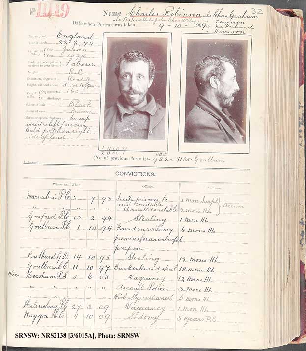 SRNSW: NRS2138, [3/6015a], Darlinghurst Photograph description books, 1909-1910, No. 11119, p. 32, R5113.