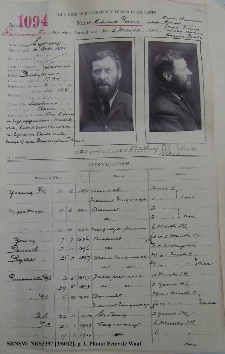 SRNSW: NRS2397, [3/6012], Parramatta photographic description book, 17 Dec 1909-21 Jan 1914, No. 1094, p. 12.  #1
