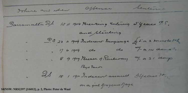 SRNSW: NRS2397, [3/6012], Parramatta photographic description book, 17 Dec 1909-21 Jan 1914, No. 1094, p. 12.  #2