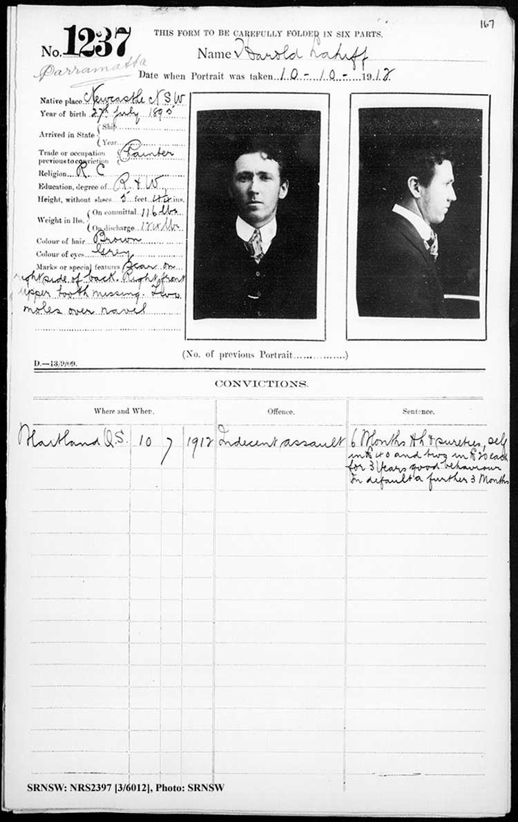 SRNSW: NRS2397, [3/6012], Parramatta photographic description book, 1909-1914, No. 1237, p. 167, R5138.