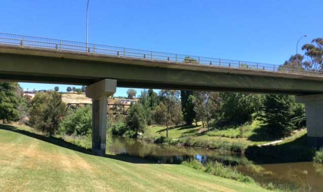 Modern bride over Yass river at Yass. Photo: Peter de Waal