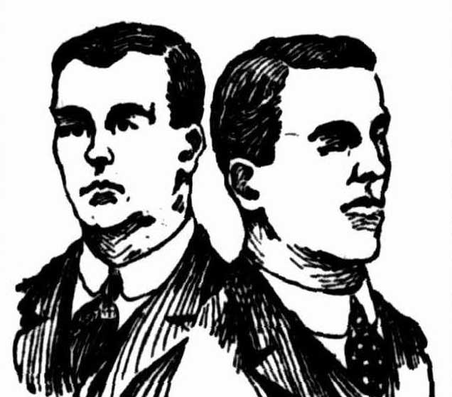 Walter Leslie Paris, left, and James Howard McDonald, right. Source: Truth, (Syd, NSW), Sun 13 Jul 1913, p. 3. Reproduction: Peter de Waal