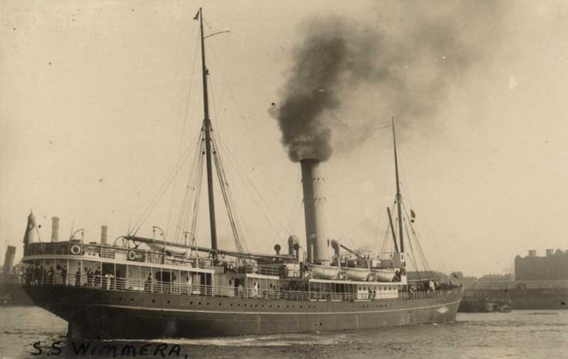 SS Wimmera. Image: NSW State Library collection. Reproduction: Peter de Waal