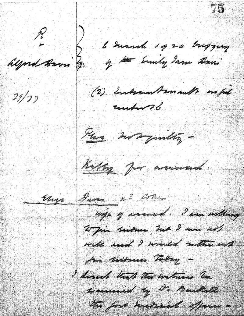 Justice Pring’s notebook, p. 7. Photo: Peter de Waal Justice Pring’s notebook, p. 7. Photo: Peter de Waal