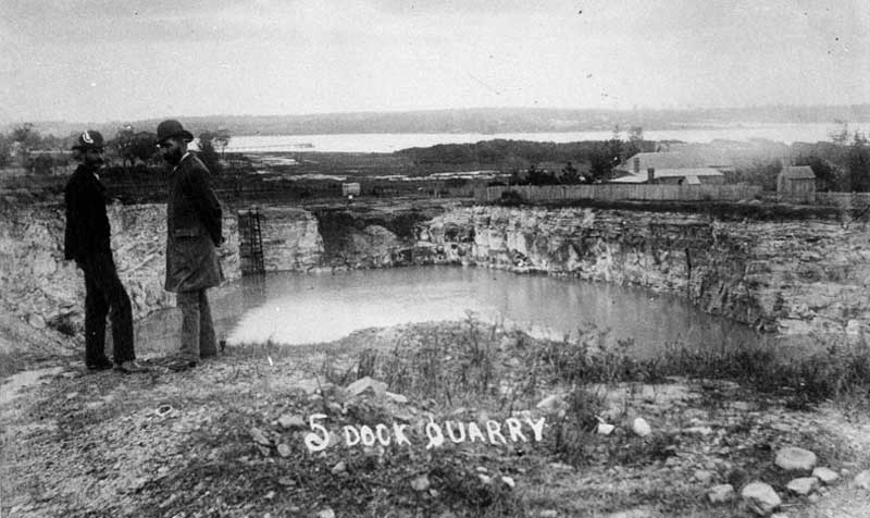 Five Dock Quarry, Five Dock, c. 1888. Image: NSW State Library collection. Reproduction: Peter de Waal Five Dock Quarry, Five Dock, c. 1888. Image: NSW State Library collection. Reproduction: Peter de Waal