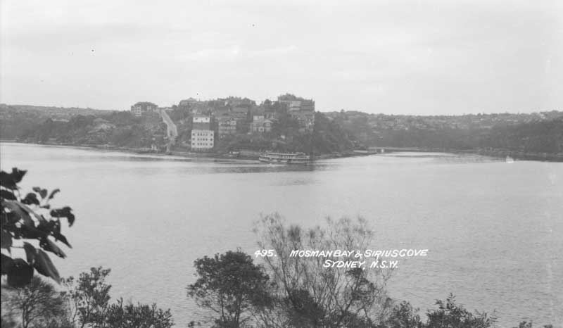 Mosman Bay and Sirius Cove, c. 1928-32. Image: NSW State Library collection. Reproduction: Peter de Waal Mosman Bay and Sirius Cove, c. 1928-32. Image: NSW State Library collection. Reproduction: Peter de Waal