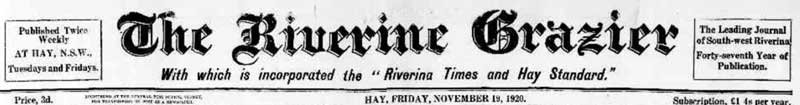 The Riverine Grazier Masthead The Riverine Grazier Masthead