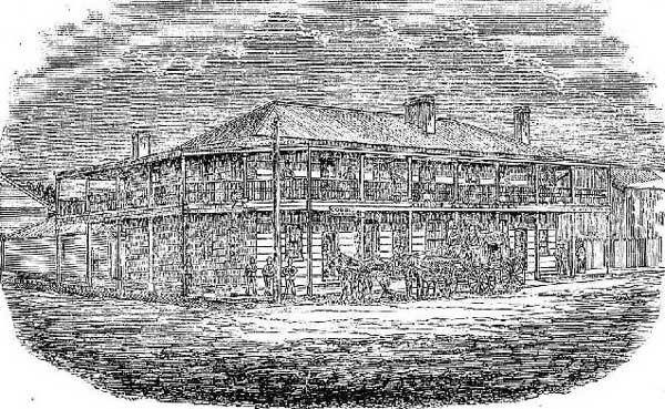 Scene in Grey street, Glen Innes, Airey’s Royal Hotel. Image: Australian Town and Country Journal, Sat 5 Jun 1855, p.908. Reproduction: Peter de Waal Scene in Grey street, Glen Innes, Airey’s Royal Hotel. Image: Australian Town and Country Journal, Sat 5 Jun 1855, p.908. Reproduction: Peter de Waal
