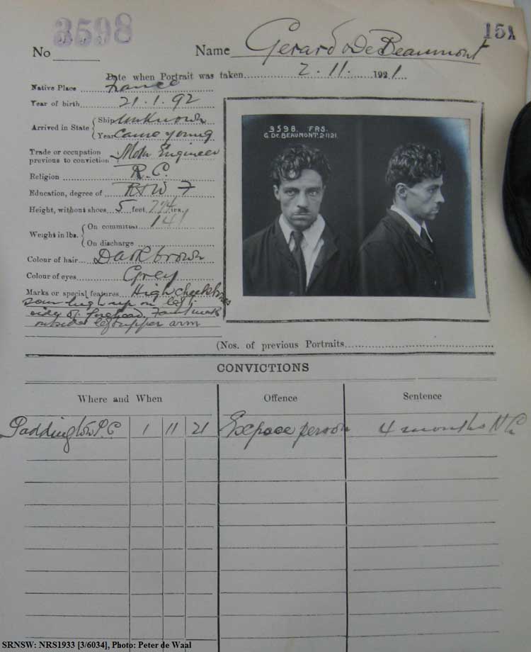 SRNSW: NRS1933, [3/6034], Foreigners photographic description book, No. 3598, p. 151.