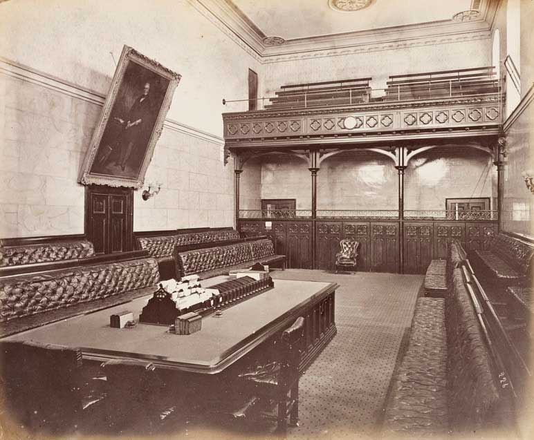 NSW Legislative Assembly Chamber, interior, 1872. Image: NSW State Library collection. Reproduction: Peter de Waal NSW Legislative Assembly Chamber, interior, 1872. Image: NSW State Library collection. Reproduction: Peter de Waal
