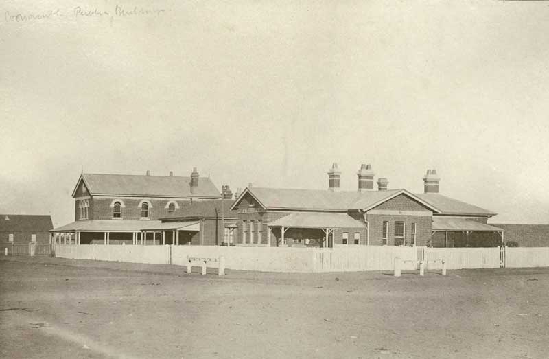 Coonamble courthouse, c. 1884. Photo ID: SRNSW 4346_ a020_ a020000331.jpg. Reproduction: Peter de Waal