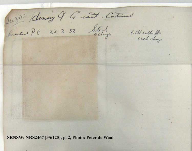 SRNSW: NRS2467, [3/6125], State Penitentiary photographic description book, 9 Aug 1929-3 Dec 1930, No. 24303, p. –. (p2)