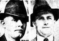 Detective Purcell (left) and Plainclothes Constable Weldon, who have been keeping a watchful eye on the activities of the Golden Star Brigade Association. Image: Truth, (Brisbane, Qld), Sun 2 May 1937, p. 19. Reproduction: Peter de Waal