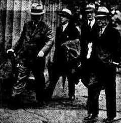 From left: Mr HW Moffitt, Mr SA Maddocks, Mr W Curtis, KC. Image: T h e Newcastle Sun, (NSW), Fri 9 Apr 1937, p. 5. Reproduction: Peter de Waal